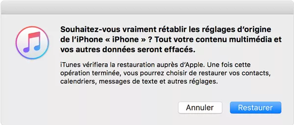 Déverrouiller un iPhone sans son code avec iTunes