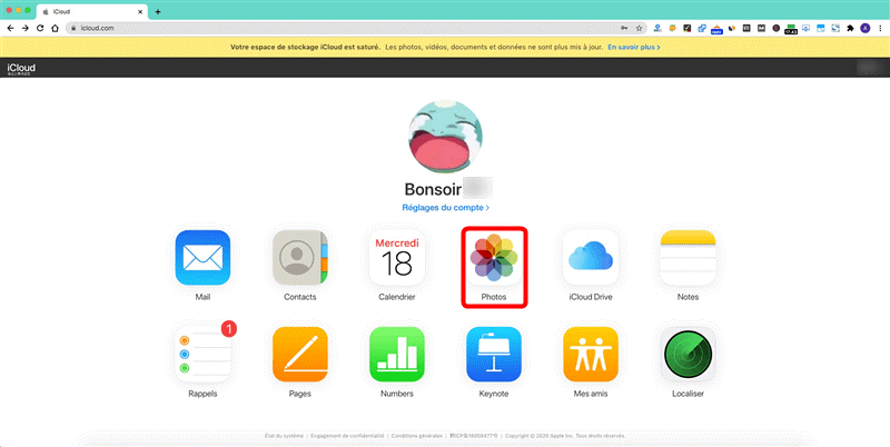 Voir les photos stockées sur iCloud