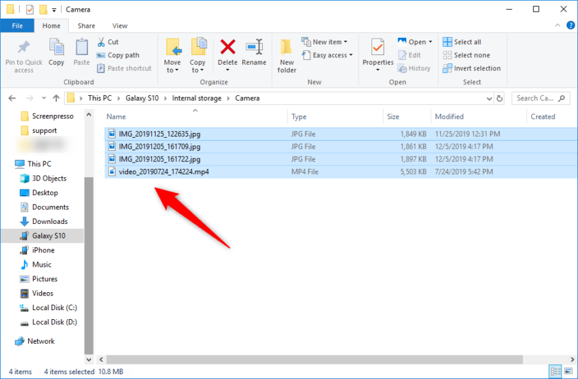 Comment transférer des photos de mon Samsung vers un PC