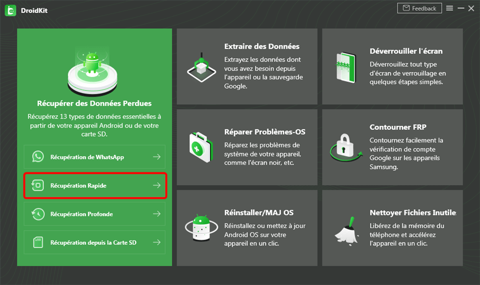 Recuperación de datos con DroidKit