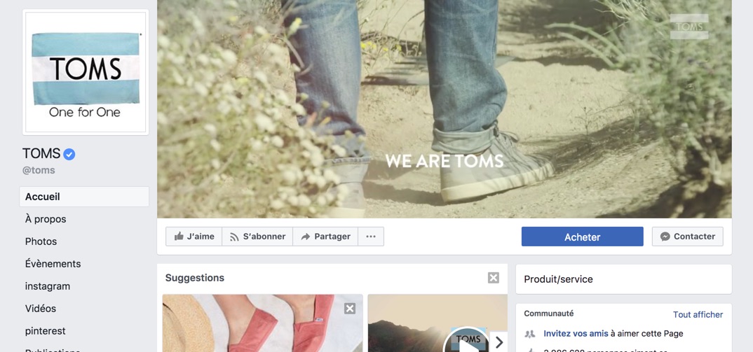 fonctionnalités des pages Facebook : Photos de cover