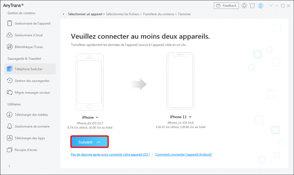 Sélection de téléphones