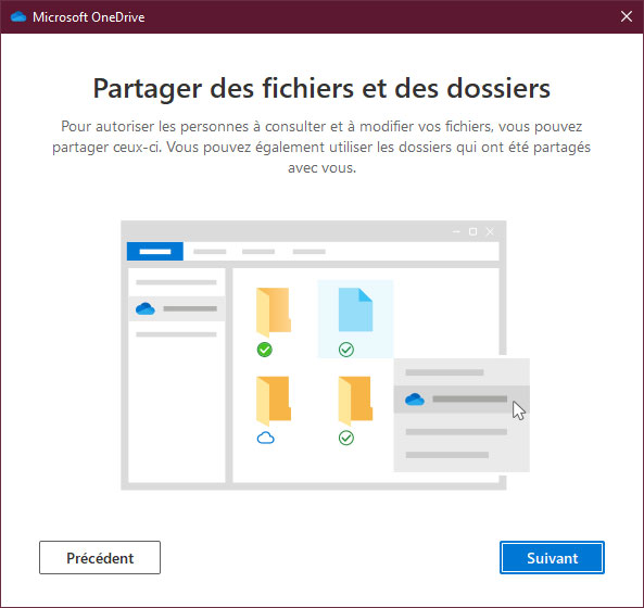 Partage des fichiers OneDrive