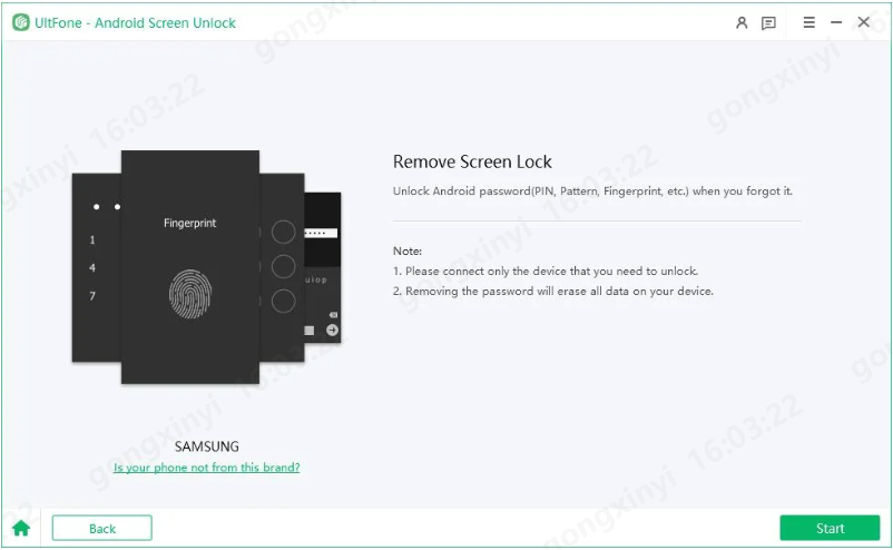 UltFone Android Unlock : Remove Screen Lock