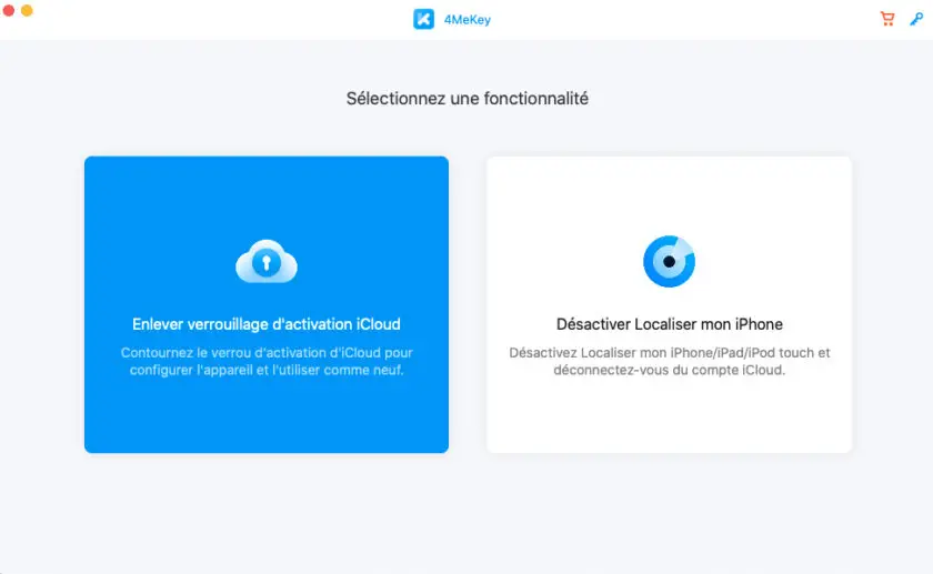 Tenorshare 4MeKey enlever verrouillage iCloud