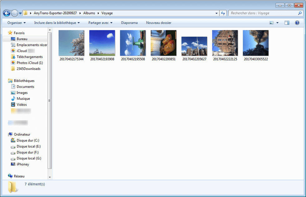 Retrouvez vos albums photos iPhone sur votre PC