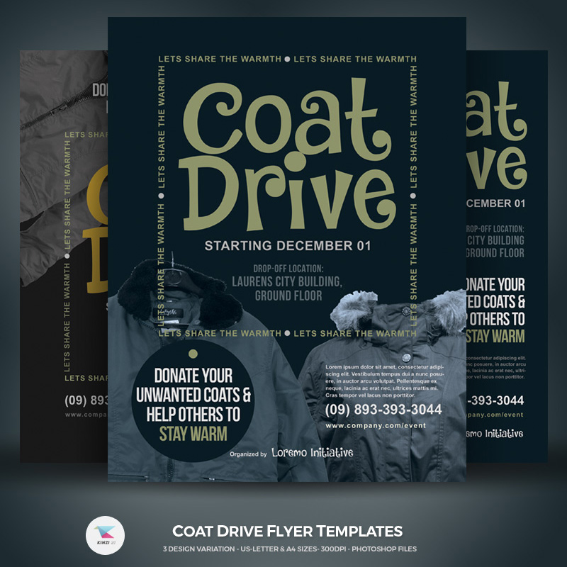 Coat Drive Flyer design d'Entreprise