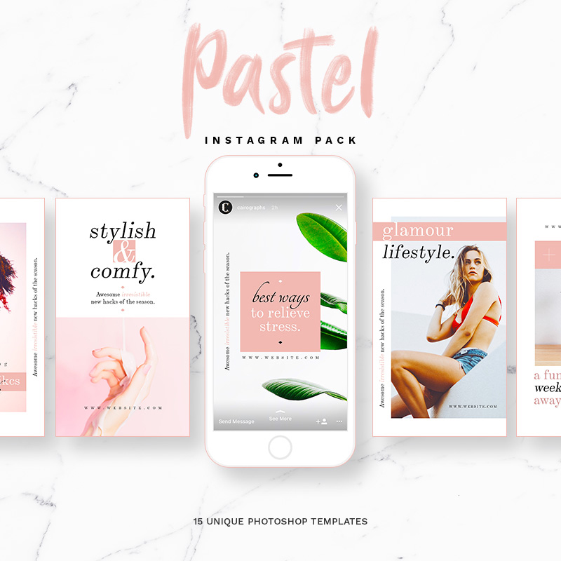 Pastel – Histoires et publications Instagram 