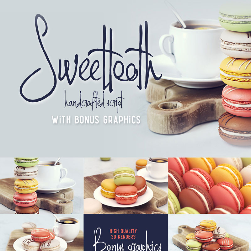 Sweettooth Script & Bonus police de caractère