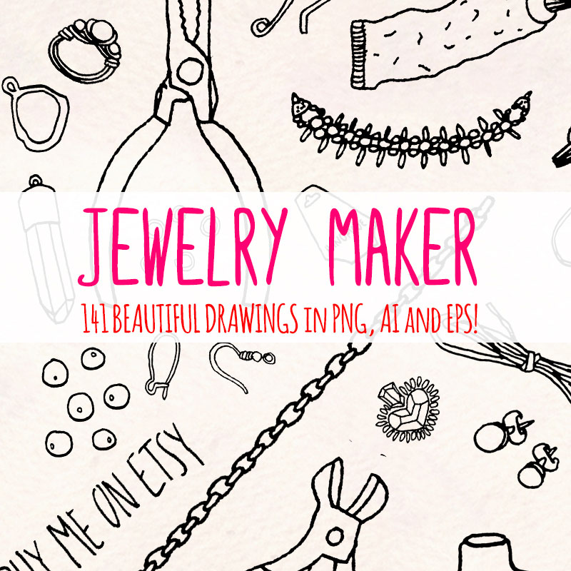 141 Jewellery Making Craft Shop Illustration