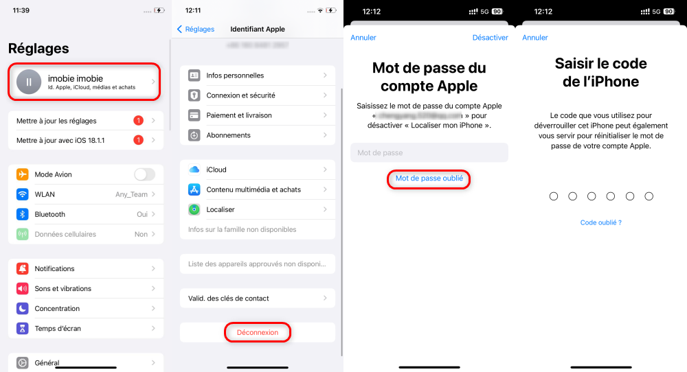 supprimer compte icloud,supprimer identifiant Apple