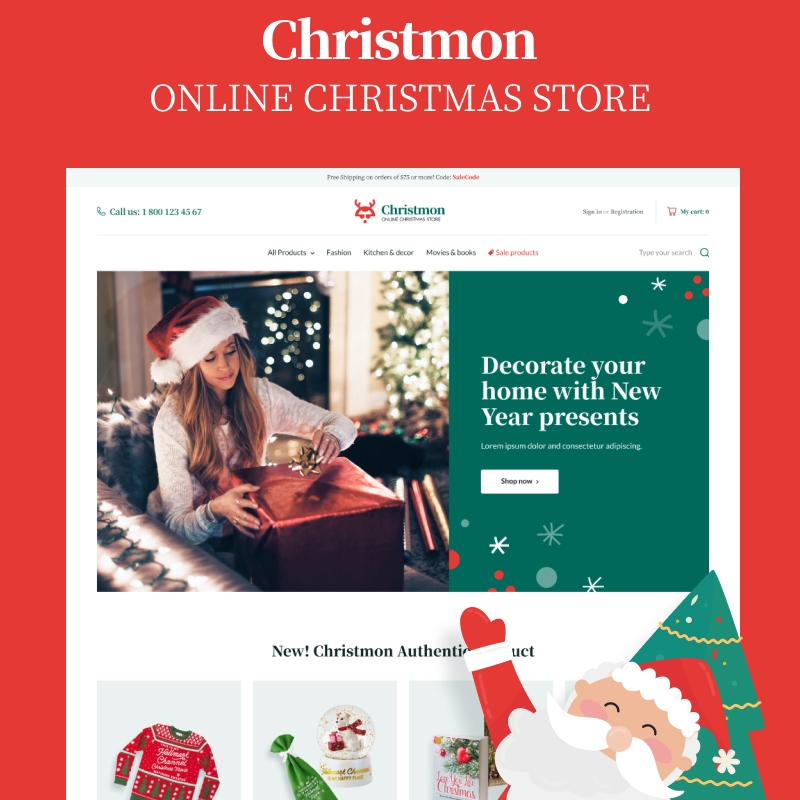 Christmon - thème WooCommerce pour magasin d'artisanat de Noël
