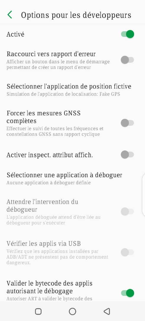 activer Fake GPS
