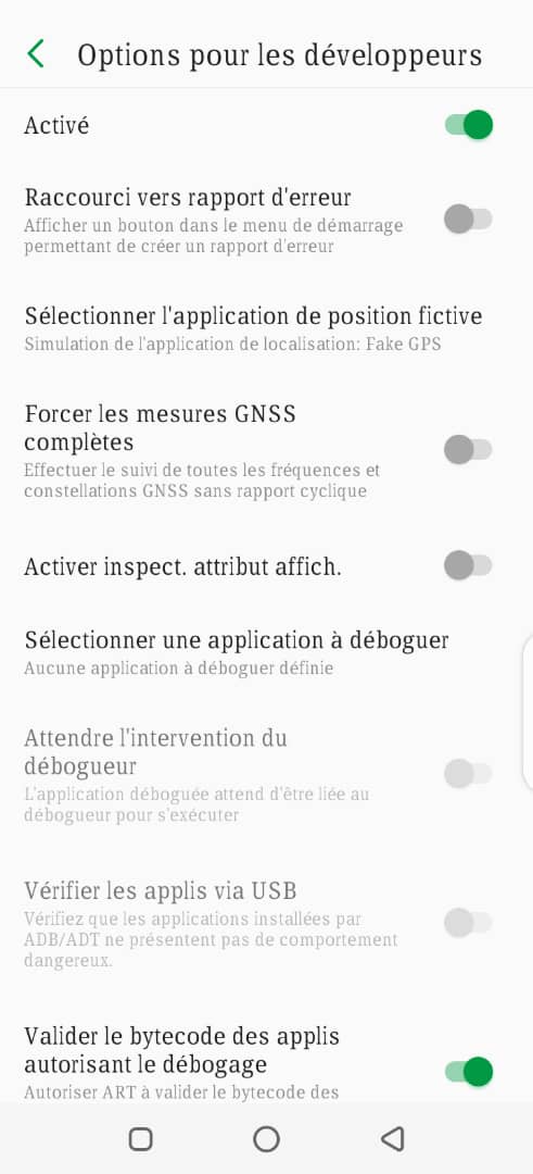 activer Fake GPS