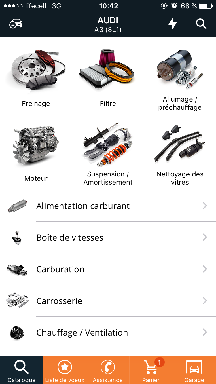 Créer une plateforme digitale d'accessoires auto & pièces détachées