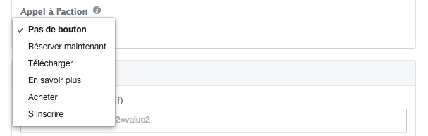 Les appels à l'action pour les publicités Facebook