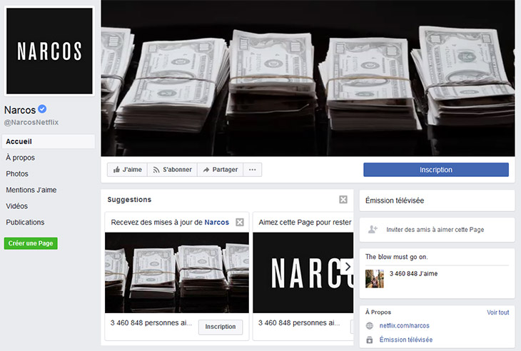 cover vidéo Facebook NArcos