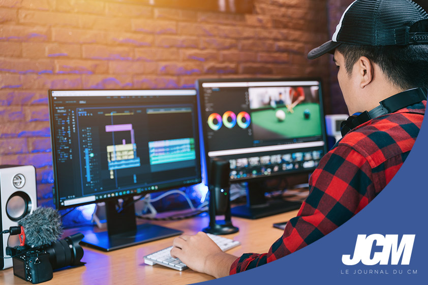 créateur de contenu sur logiciel de montage vidéo