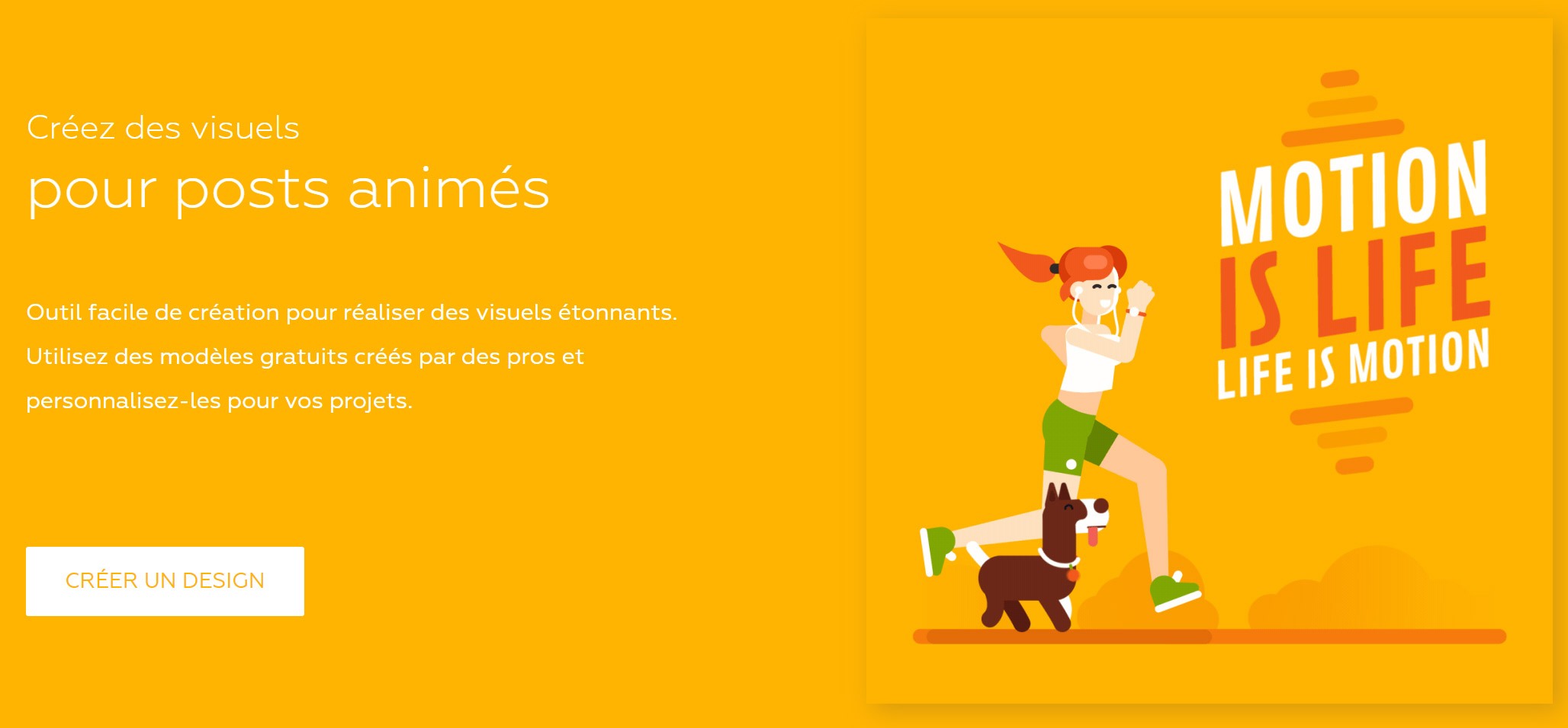 Crello : Visuels pour posts animés
