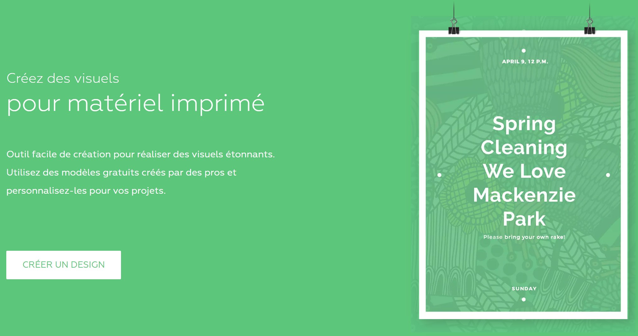 Crello : Visuels pour matériel imprimé