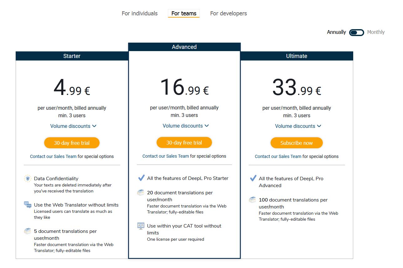 DeepL - L’outil de traduction efficace pour le community manager DeepL Tarifs équipe lejournalduCM - DeepL - L’outil de traduction efficace pour le community manager