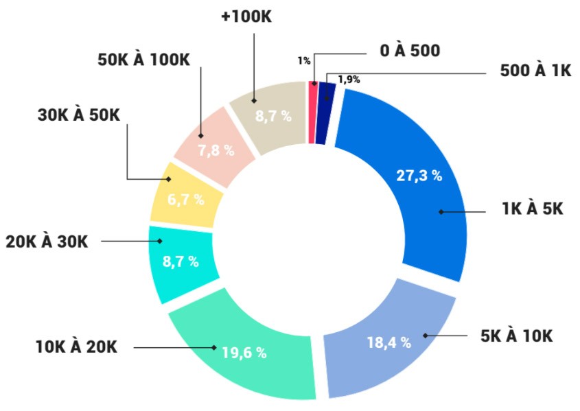 Etude Reech 2018 - La taille des communautés des influenceurs