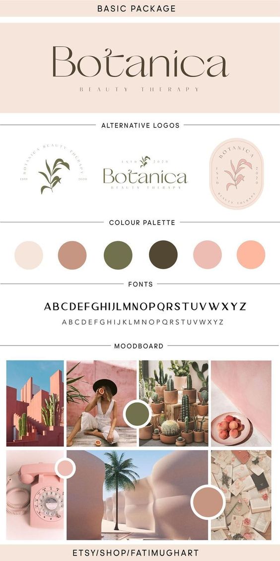 brand board Botanica