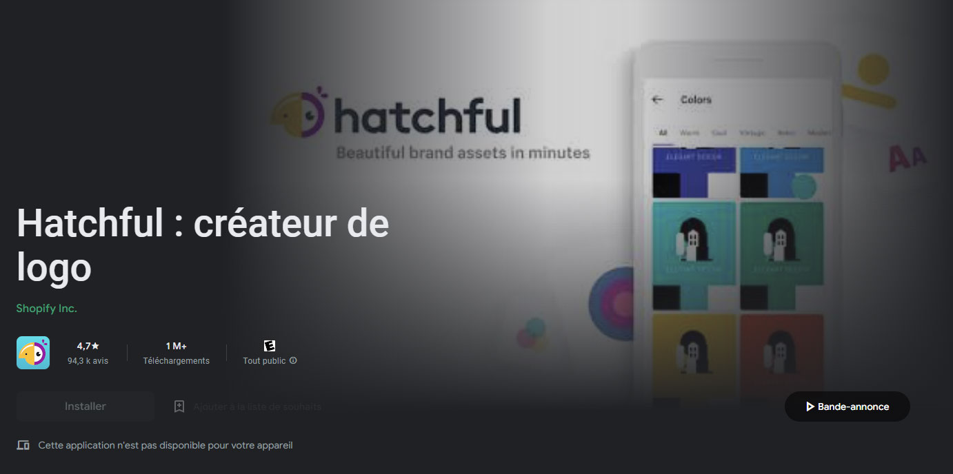 Hatchful : application mobile qui génère des logos avec l'IA