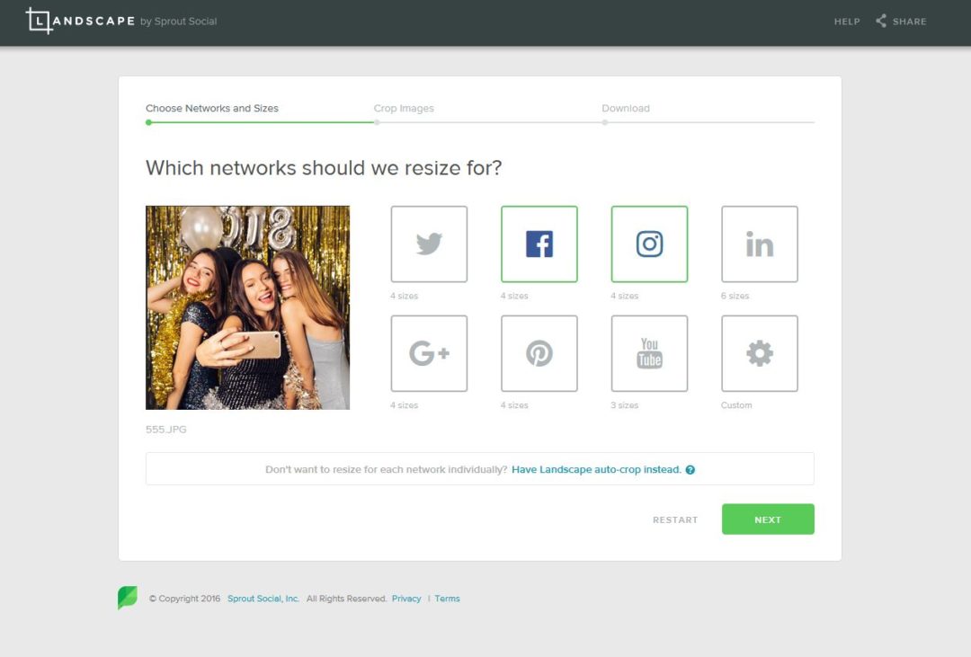  Landscape  l outil en ligne pour redimensionner  facilement 
