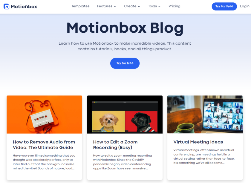 Motionbox : Créer des vidéos et des GIFs