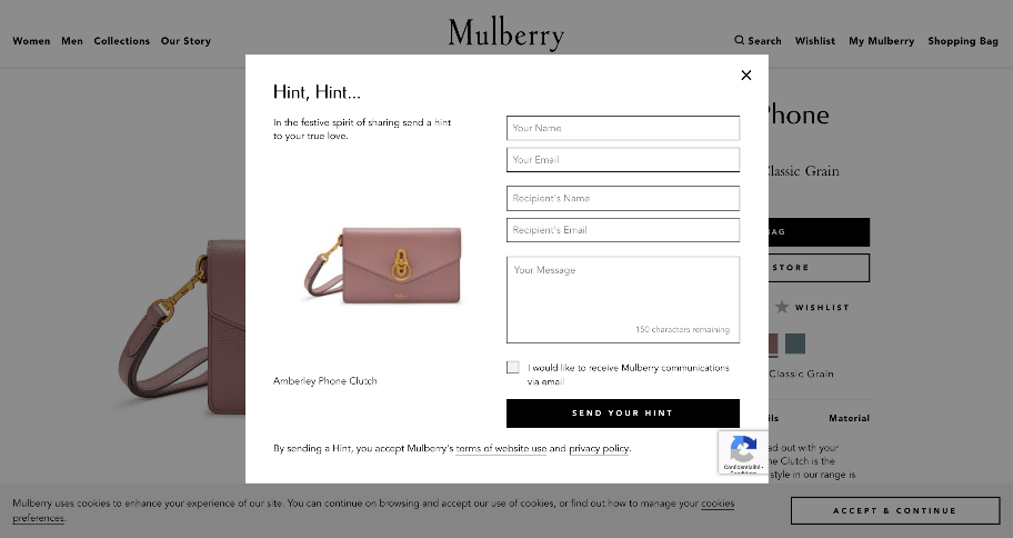Mulberry suggestion ecommerce
