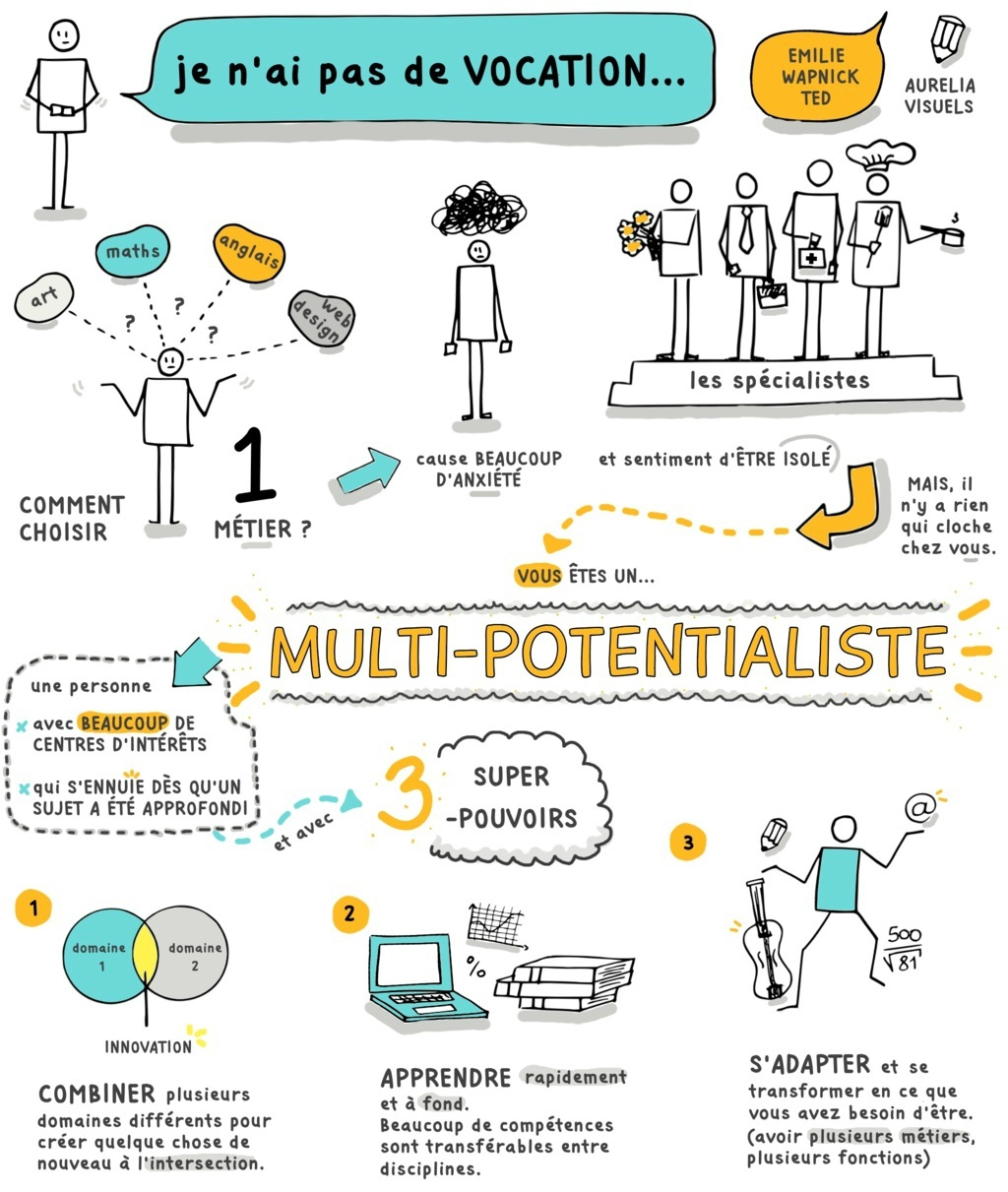 Multipotentialité Descriptif vidéo d'Emilie Wapnick - Multipotentialité