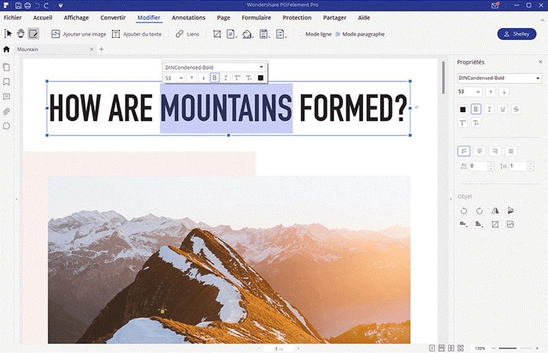 PDFElement Modifier document