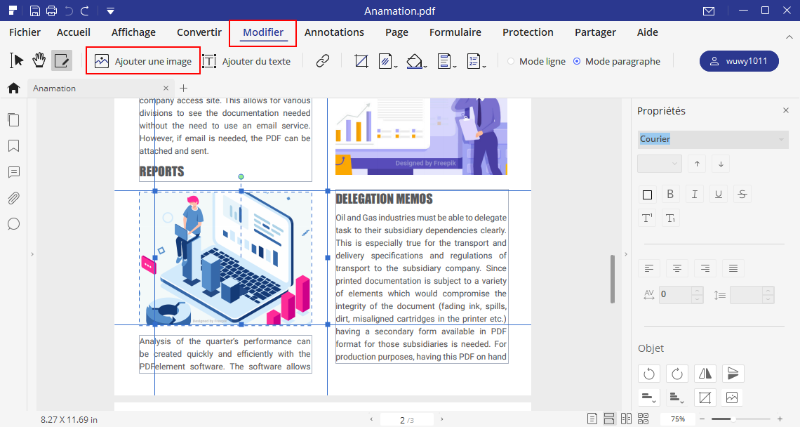 PDFElement Ajouter des images