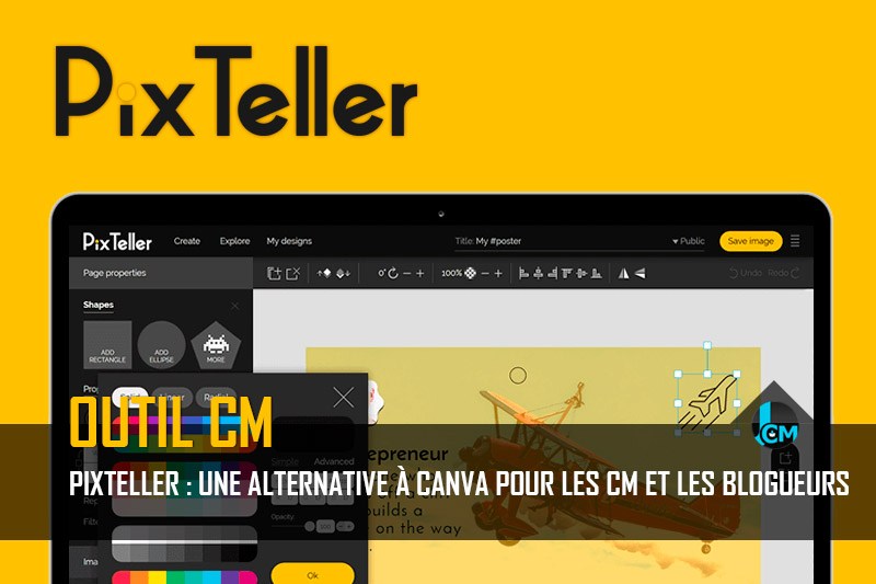 Pixteller alternative à Canva