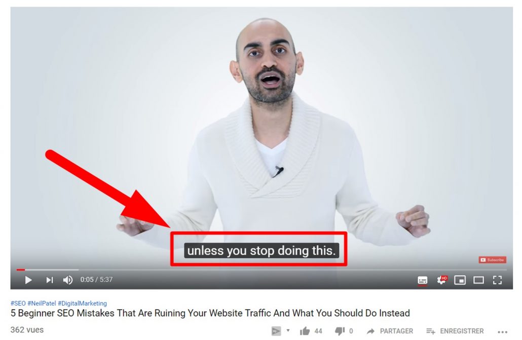 Les sous-titres améliorent le référencement de vos vidéos YouTube