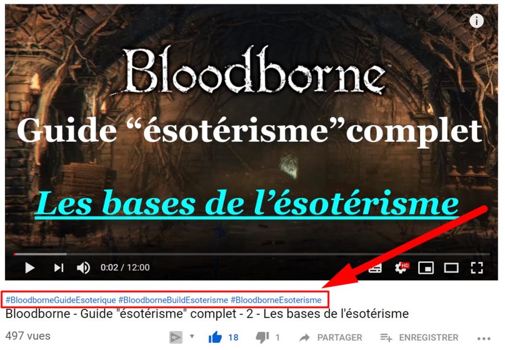 Les hashtags YouTube