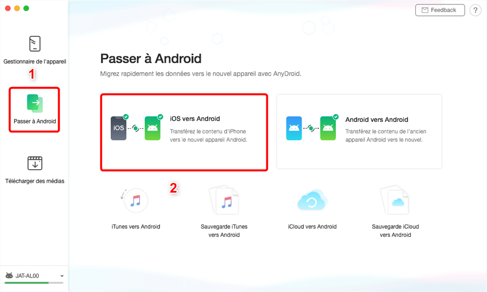 Passer à Android : iOS vers Android