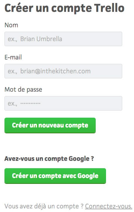 Trello : Créer un compte