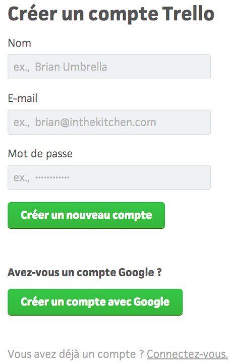Trello : Créer un compte