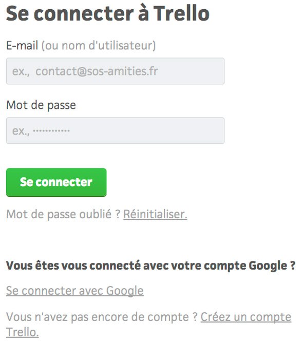 Se connecter à Trello