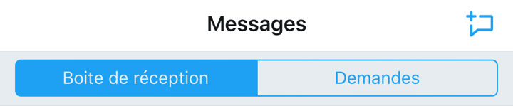 messagerie privée de Twitter