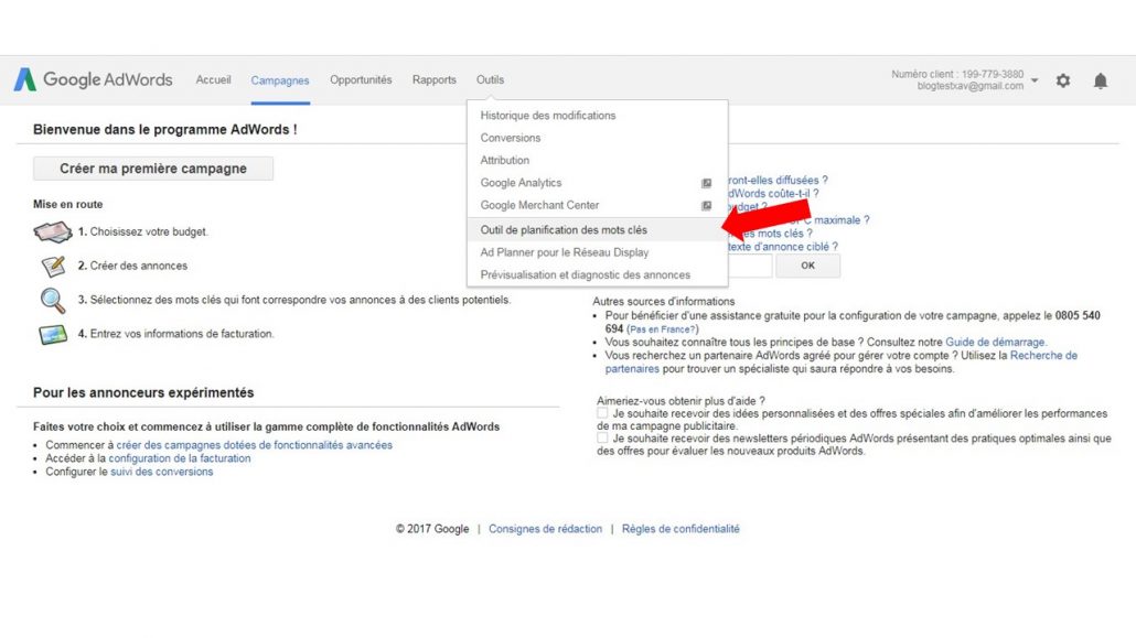 référencer son blog : adwords