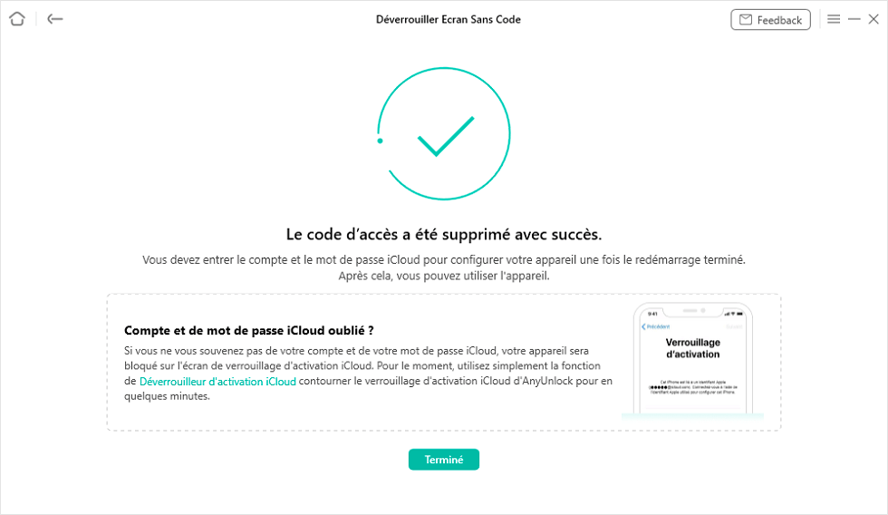 AnyUnlock : Déverrouillage Apple ID