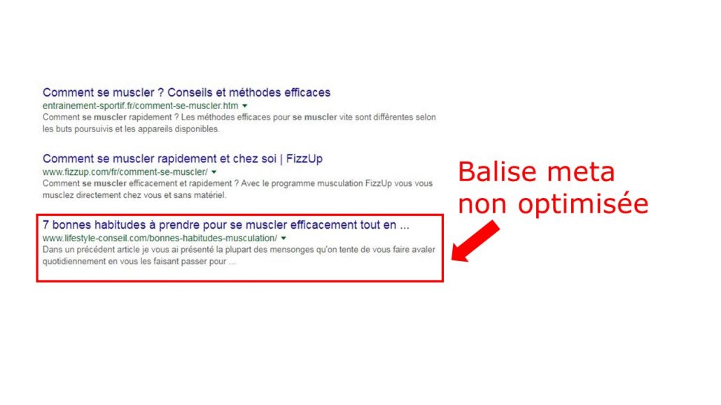 référencer son blog : balise méta non optimisée