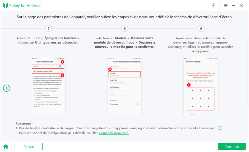 Tenorshare 4uKey pour Android : Configuration écran de déverrouillage 