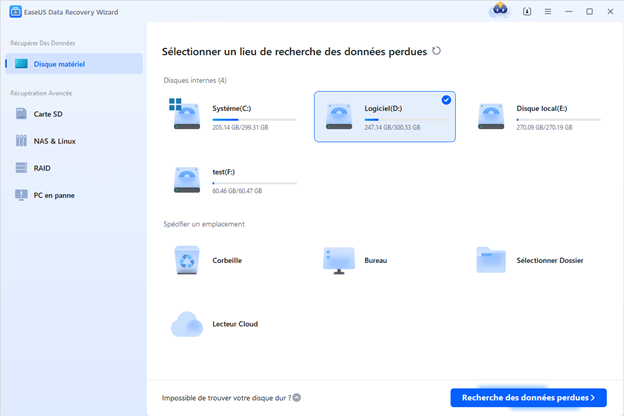 EaseUS Data Recovery Wizard,récupération de carte SD