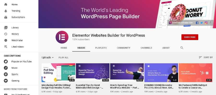 Elementor Website Builder for WordPress
