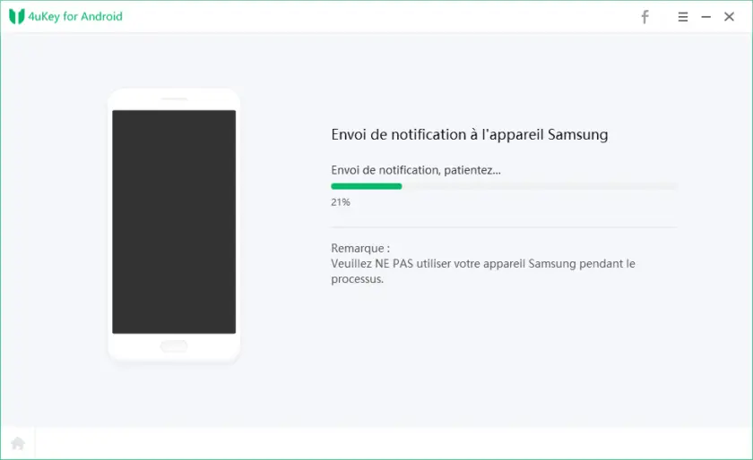Tenorshare 4uKey pour Android : Envoi de notification