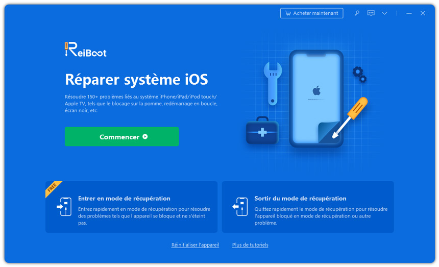 Réparer système iOS avec ReiBoot